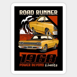 1968 Road Runner Muscle Car Sticker